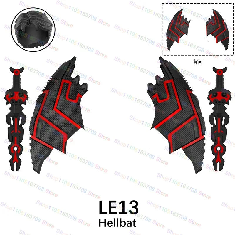 Anime Films Cartoon Heroes Speelgoed Bakstenen Poppen Hel Witte Ridders Accessoires Bouwstenen Assembleren Speelgoed Model Geschenken LE13-17