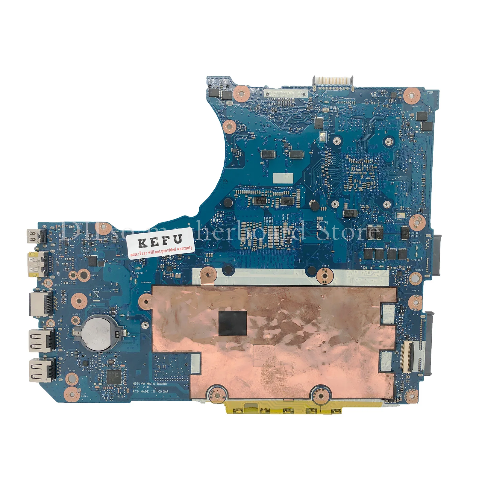 N551VW MAINboard for ASUS N551V G551V FX51V G551VW G58 FX51VW I5-6300HQ I7-6700HQ GTX960M Laptop Motherboard 100% Test Runs Well