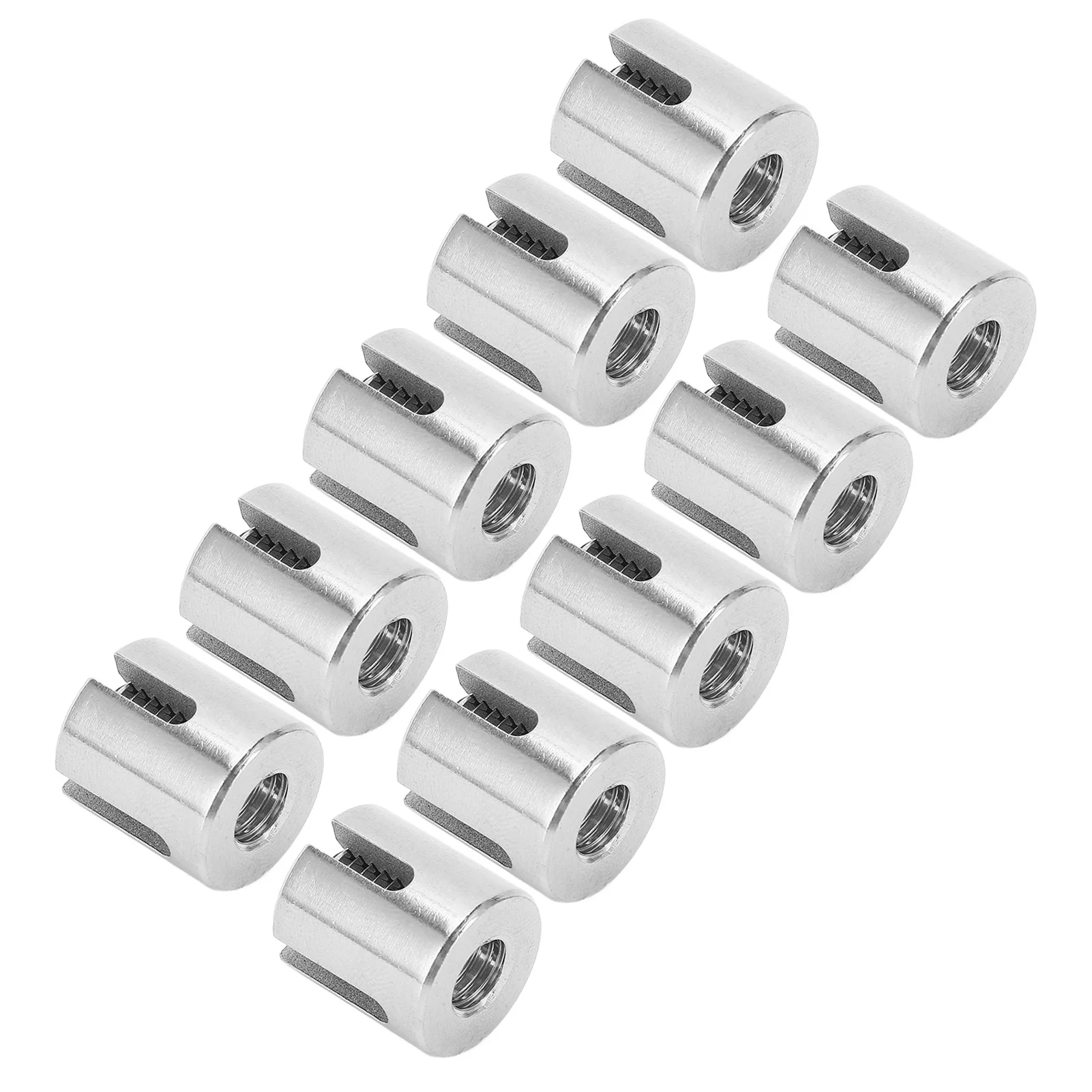 10Pcs Cross Cable Clamp 316 Stainless Steel Wire Railing Fastener M8 3mm / 0.12in for Indoor Outdoor Wire Fixing Rope Fixation