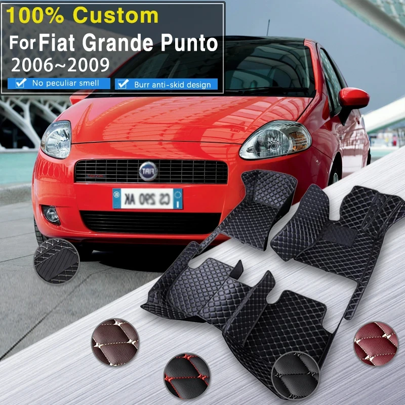 

Автомобильные коврики для Fiat Grand Punto Project 199 2005 ~ 2009, автомобильные коврики с 3 дверями, автомобильные аксессуары