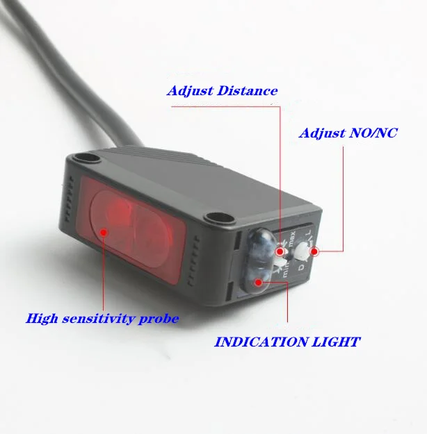 DC12V-24V NPN/PNP 3wires E3Z-D61/D62/D81/D82/R61/T61 Infrared induction switch sensor,diffuse reflection photoelectric switch