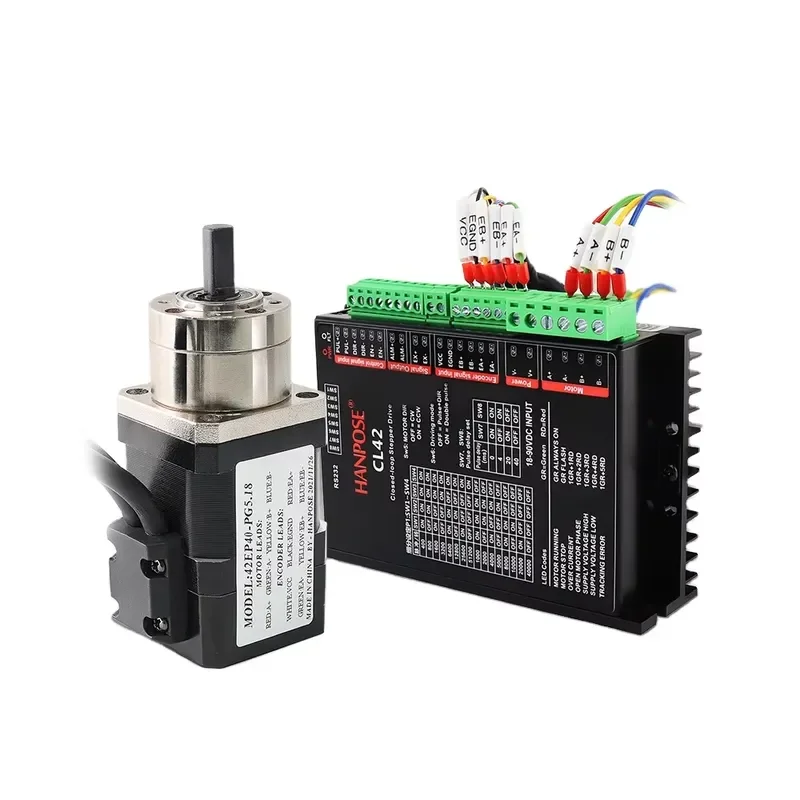 2.0A 0.4N.m 42EP40-PG 5.18-1 3.71 Reduction Ratio CL42 Nema17 Planetary Reducer Closed Loop Gearbox Stepper Motor Driver
