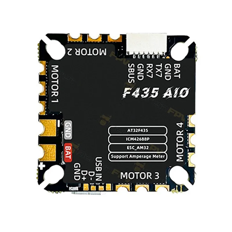 

【T07A】AM32 ESC 45A Blheli_S F435 AIO Контроллер полета 2-6S для FPV Дрон Квадрокоптер RC Racing & Freestyle