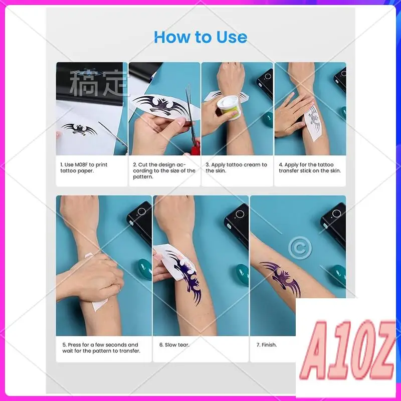0Z-Tattoo Transfer Paper, 50 Sheets Tattoo Stencil Paper For Tattooing, Compatible With M08F Printer, A4 Size