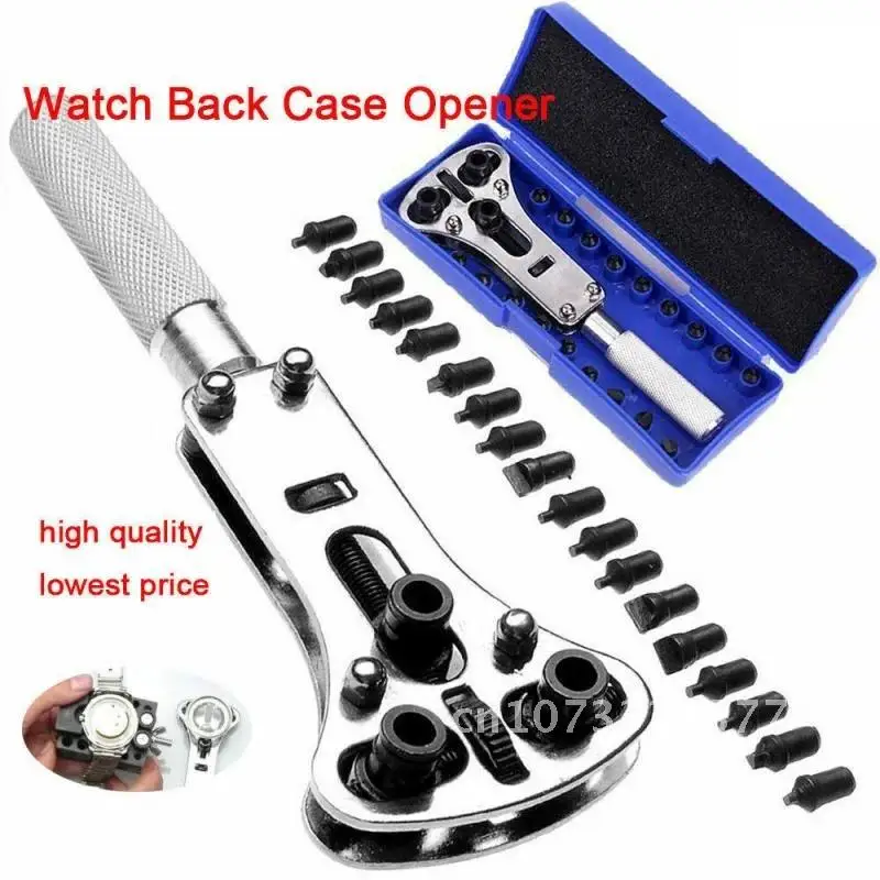 

Adjustable Watch Repair Tools Kit Screw Back Remover Wrench Case Opener Three-jaw Open Cover