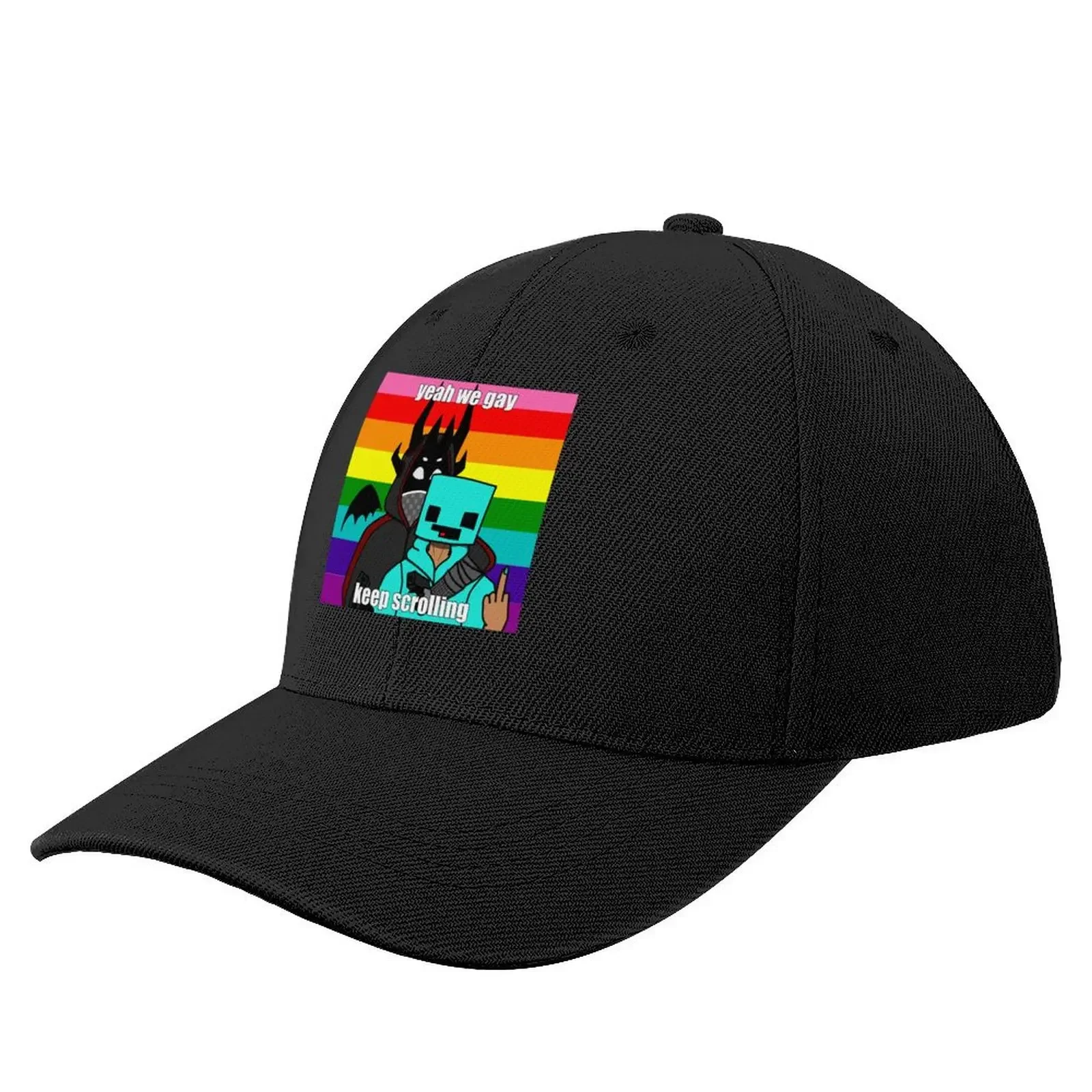 Yeah We Gay Keep Scrolling Baseball Cap Hood Hat Man For The Sun Baseball Men Women's