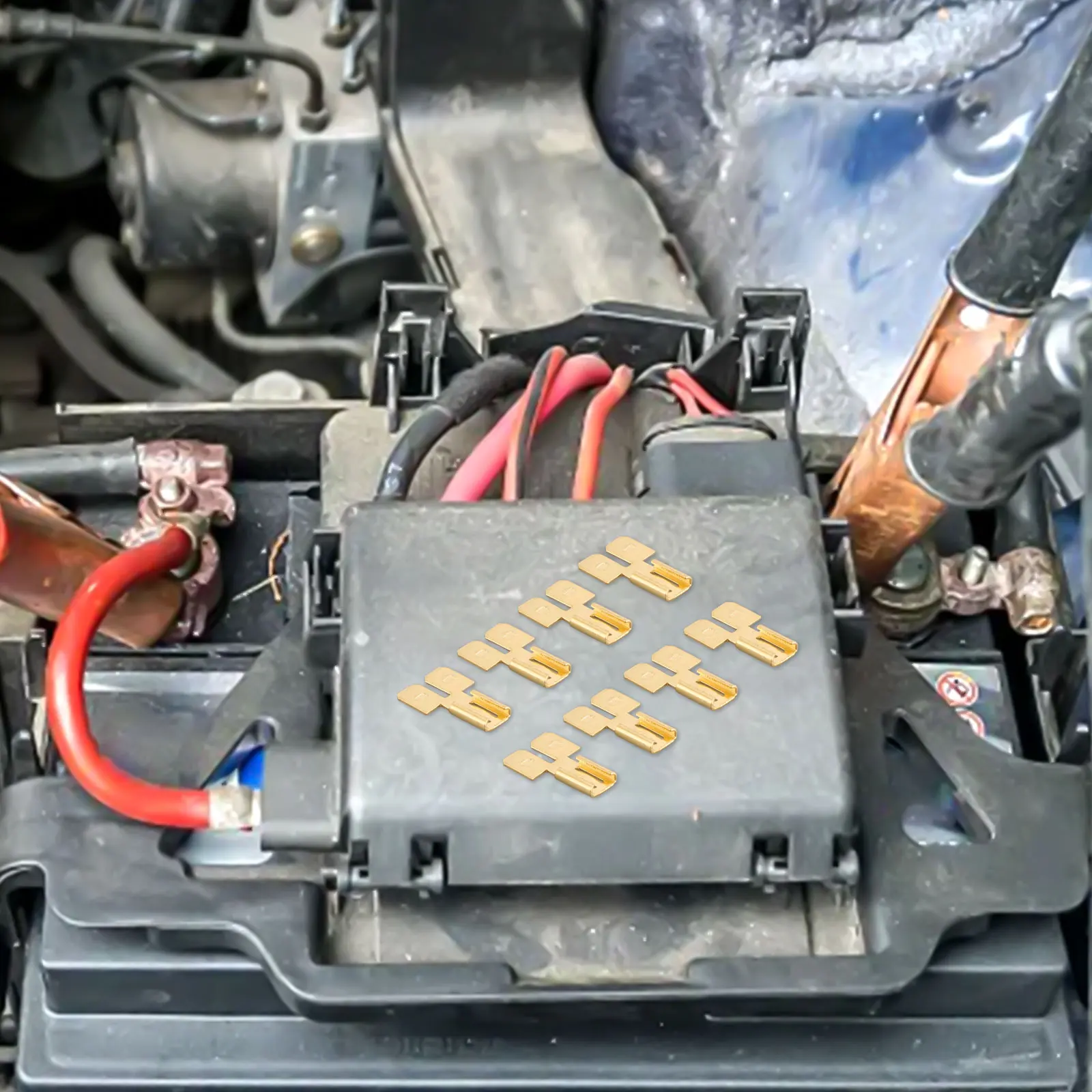 0.23 Inch 6mm Male Tabs Quick Disconnect Electrical Connector Premium Brass Material Electrically Conductive For Automobiles