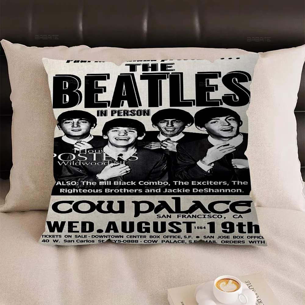 روك باند T-he-b-beatles المغني غرزة محظوظ التنين وسادة غطاء أريكة غطاء الوسادة غرفة المنزل الديكور الأطفال هدية
