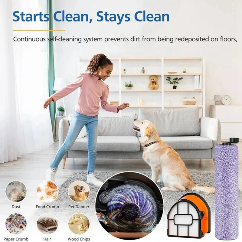 Accesorios de filtro de cepillo de rodillo para aspiradora Shark WDB1F2 WD201 WD201C WD100 para hidrovac XL 3 en 1