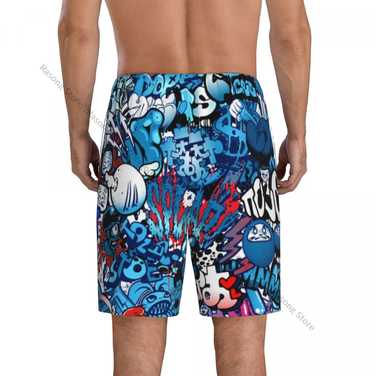 Pyjama de Nuit Décontracté pour Adolescent, Vêtement avec Image de Graffiti Mural de Rue, Coloré, pour Homme