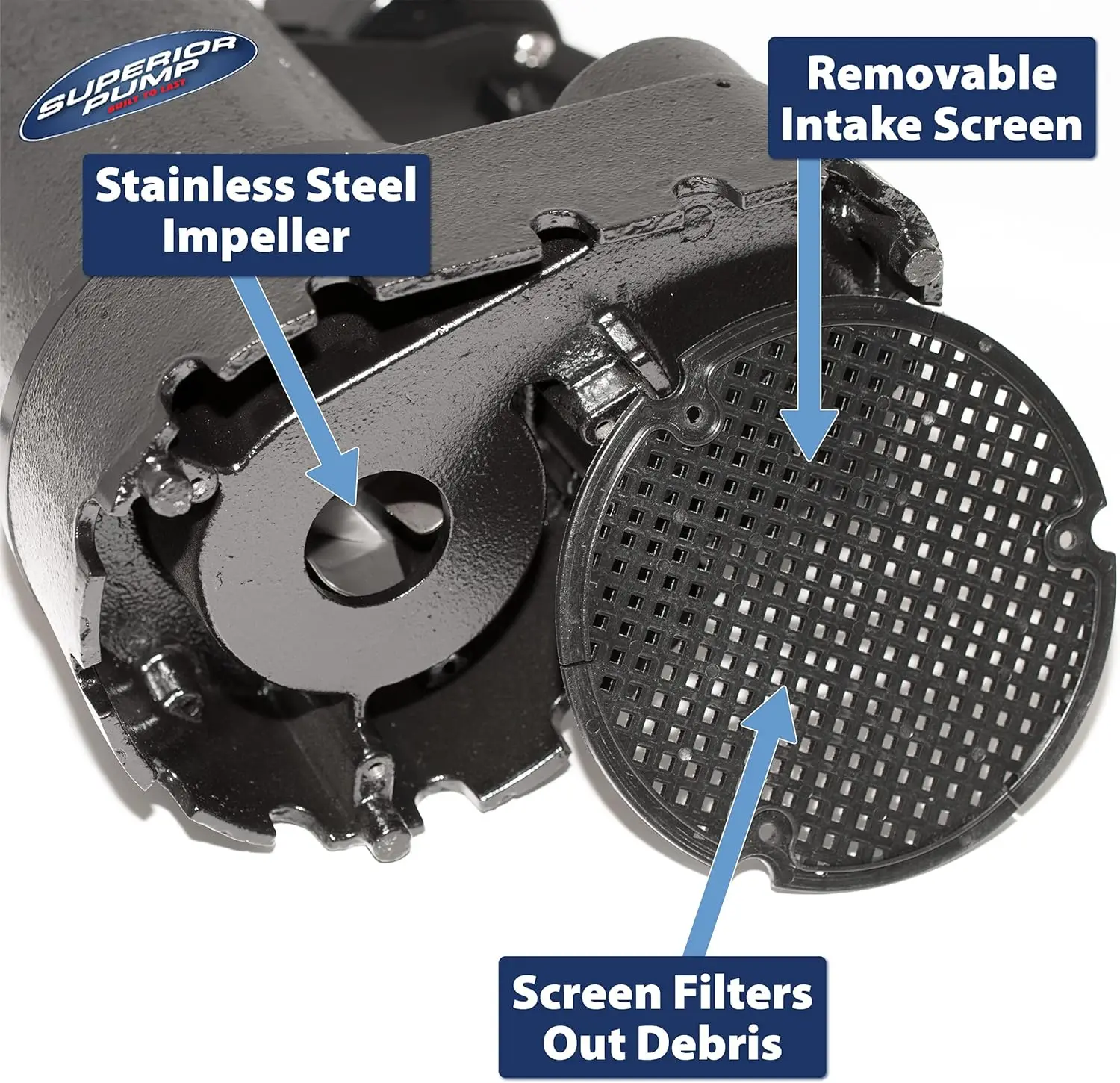 92017 Superior 3/10 HP Compact Remote Sink/Drain Pump System , Black