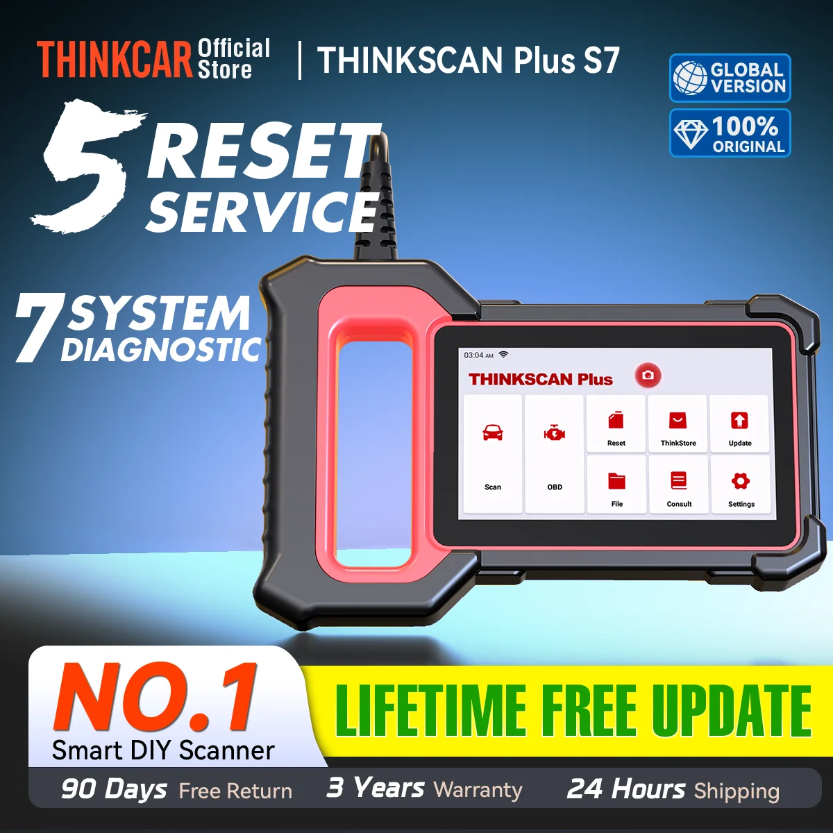 THINKCAR Thinkscan S7 S6 S4 OBD2 Escáner Herramientas de diagnóstico Automotivo OBD Escáner Auto Diagnóstico Código de herramientas Lector 28 Restablecimiento
