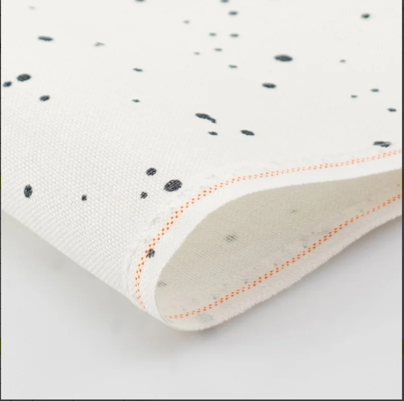 32CT pure cotton white background gray dots 3984-1329 German ZW cross stitch fabric embroidered fabric fabric 90-140CM