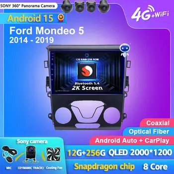 適用於福特蒙迪歐5(2014-2019款)E53 X5 M5的Android 15 Carplay車載多媒體播放器,附GPS導航,2DIN主機 8 最佳銷售 雙DIN福特蒙迪歐 - №6
