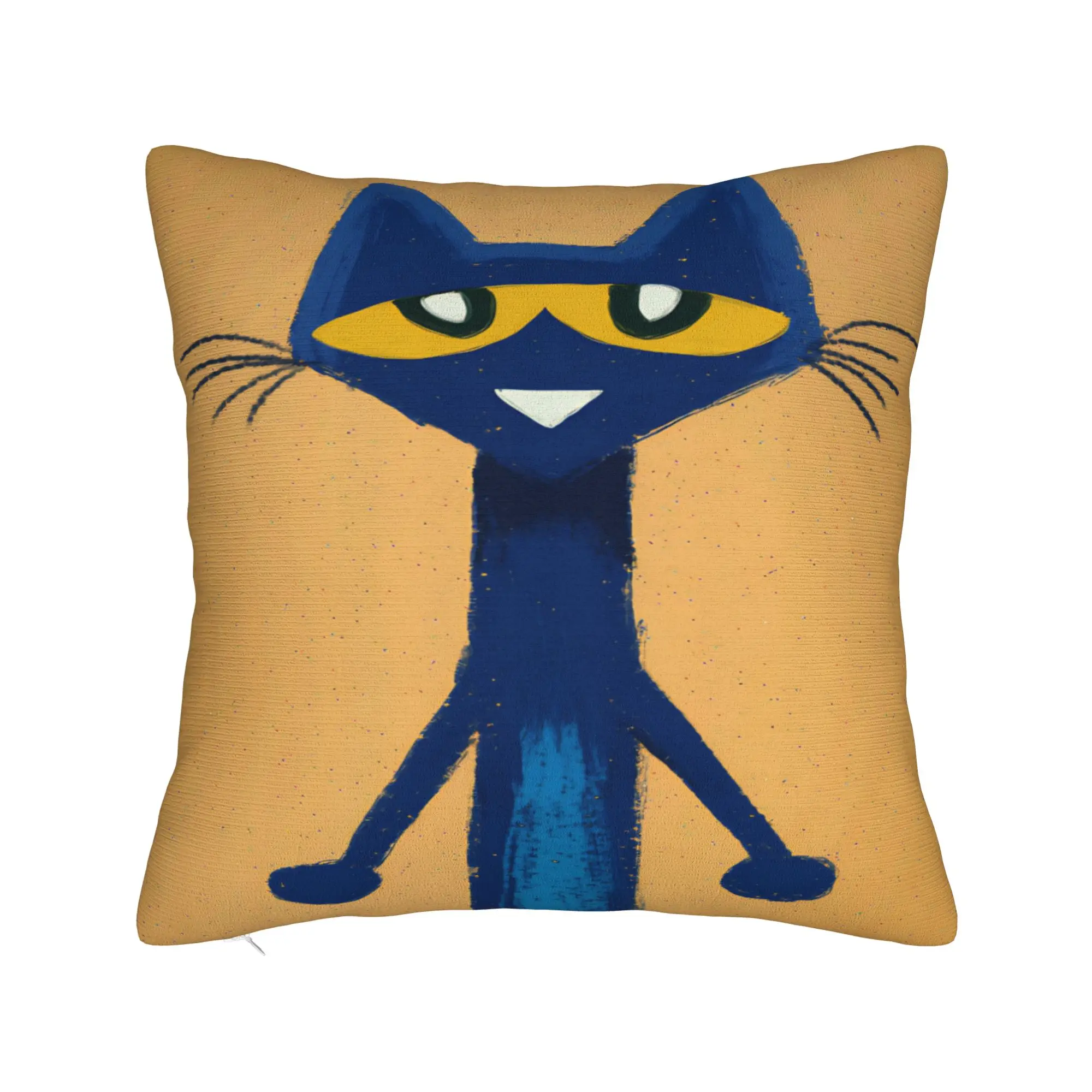 Pete the Cat  Square Pillowcases Polyester Sofa Cool Kitten Cartoon Cushion Cover Funny Decorative Throw Pillow Case 40*40