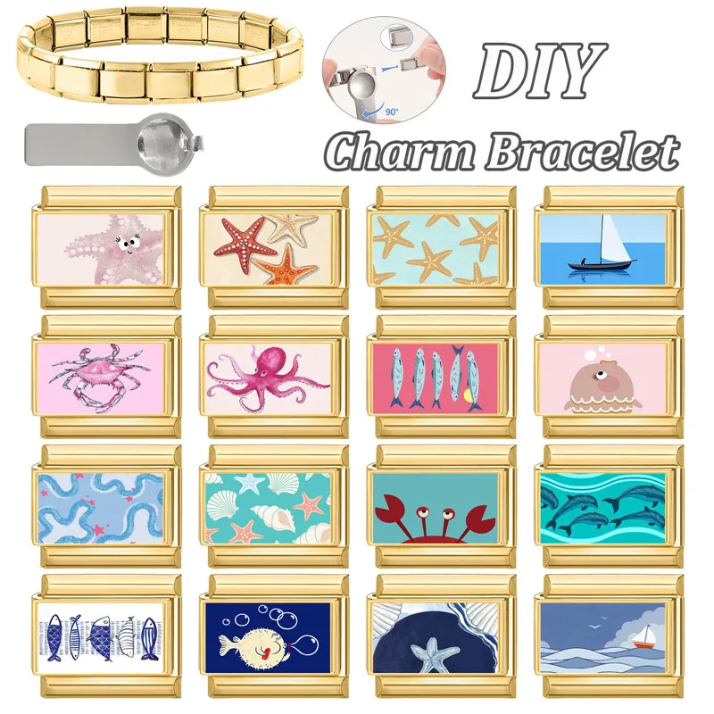 جديد جميل الحيوانات الأليفة القطط والكلاب وصلات سحرية إيطالية تناسب 9 مللي متر سوار الفولاذ المقاوم للصدأ النساء الرجال DIY بها بنفسك صنع المجوهرات