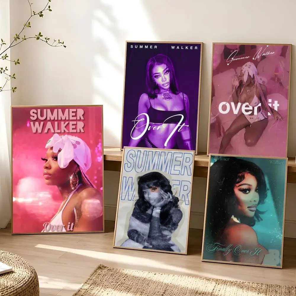 United States Singer Summer W-Walker Poster Stickers Painting Self-Adhesive Wall Decals for Bedroom Living Room Home Decor Gift