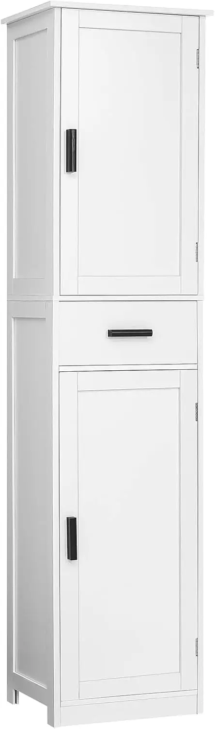 67“ Tall Bathroom Cabinet, Storage Cabinet with 4 Shelves & 2 Doors, Narrow Storage Cabinet for Bathroom, Living Room, Ho