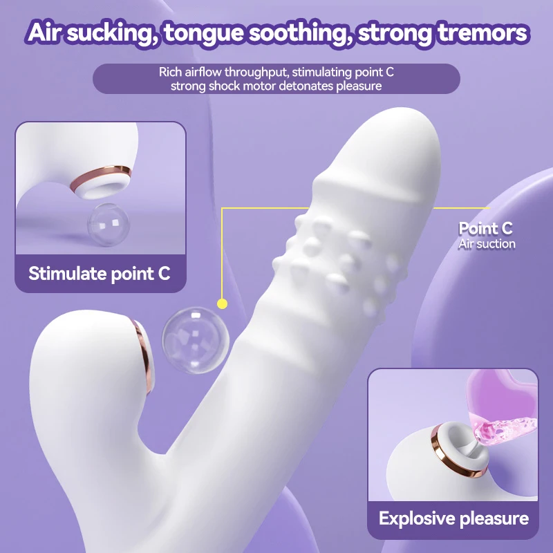 G-spot Vibrator for Women Clit Sucker Vacuum Clitoris Stimulator Silicone Heating Dildo Female Masturbation Sex Toy Adult Goods