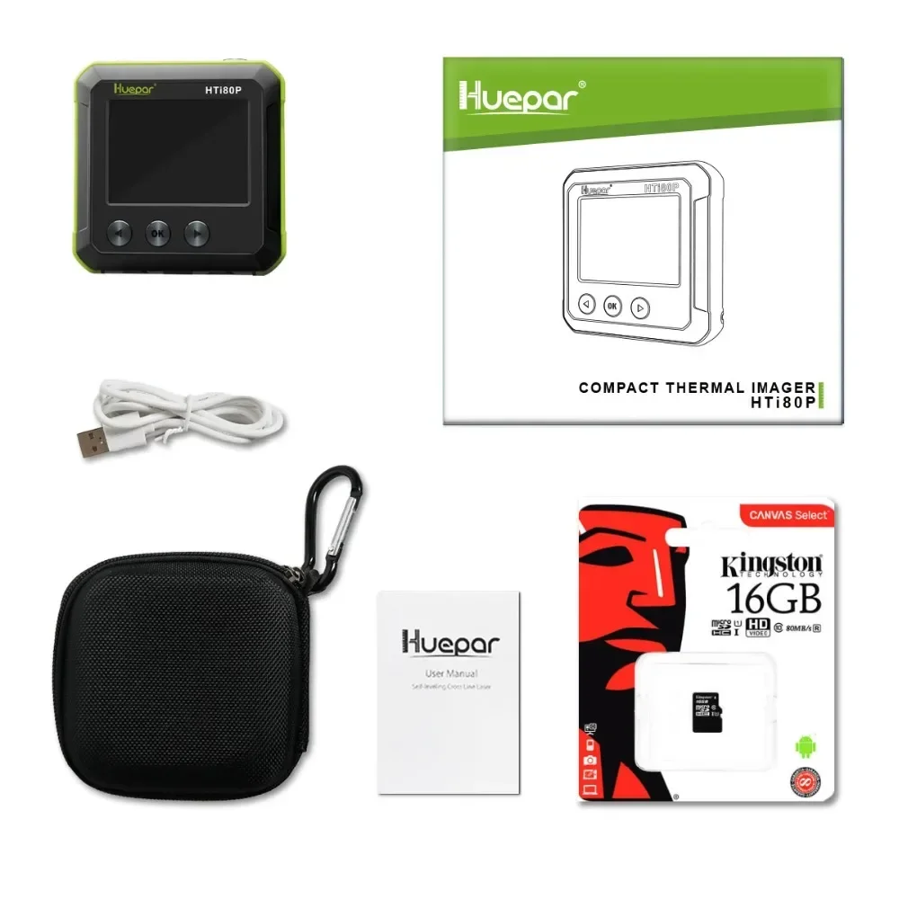 Huepar Pocket-Sized IR Thermal Imager Mini Infrared Resolution Thermal Imaging Camera Digital Color Display
