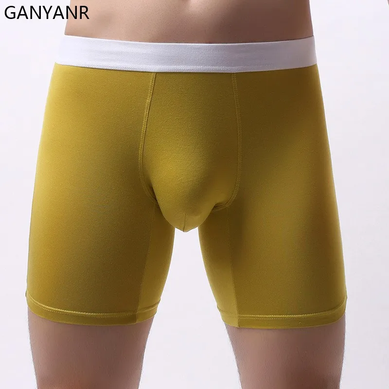 GANYANR Sportswear Gym Men Running Tights Compression Shorts Leggings Fitness Sport Basketball Sexy Yoga Workout Training Soccer