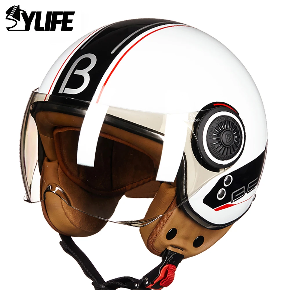 Motorcycle Helmet 3/4 Open Face Helmets Retro Capacete Off-road Protection Moto Scooter Motorbike Bicycle Racing Helmet