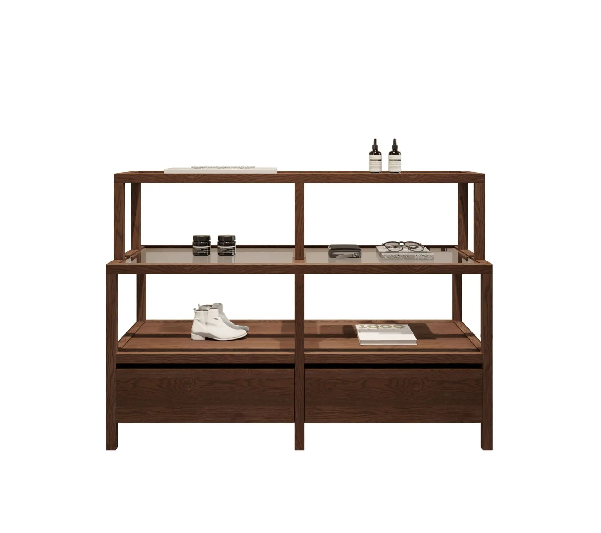 

Fashion Desktop Storage Display Cabinet Nakajima Goods Rack Model Rack Shelf Jewelry Necklace Clothing Bags Shoes