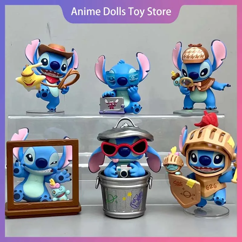 

Genuine Disney Stitch Blind Box City Adventore Series Toy Stitch Cartoon Cute Model Toy Desktop Decor Ornament Collection Gift