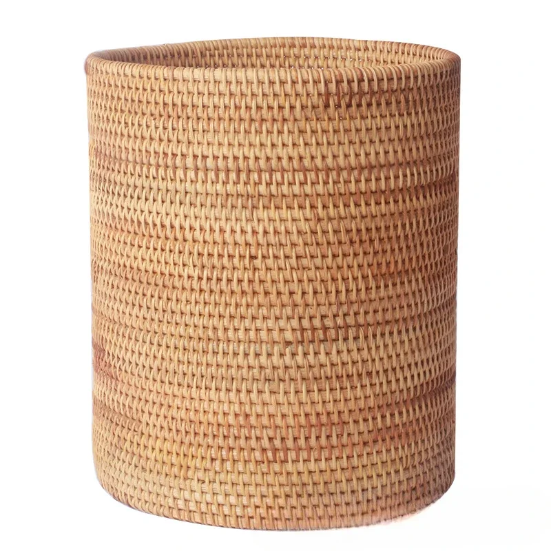 Nordic Decor Home Decoration Accessories Rattan Woven Storage Bucket Do The Vase Pure Handmade Ornaments Natural Wood Furniture