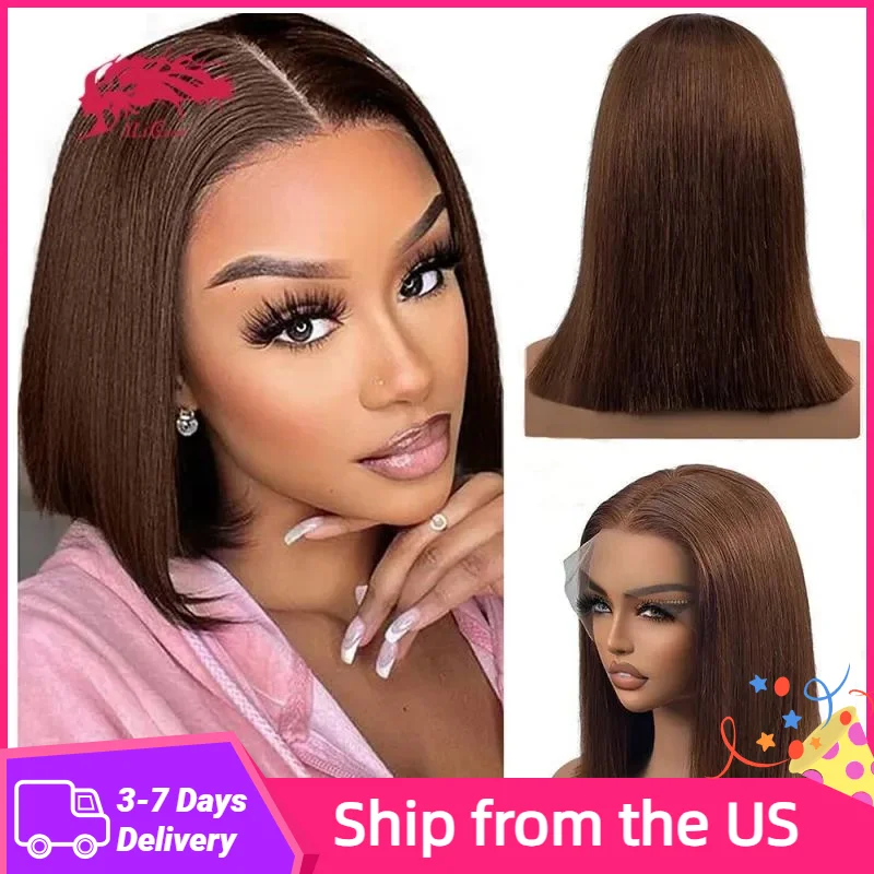 

Ship from usa Short Bob Human Hair Wigs Straight Bob Wig 13x4 Lace hd lace front human hair wig ombre wig high density lace wigs