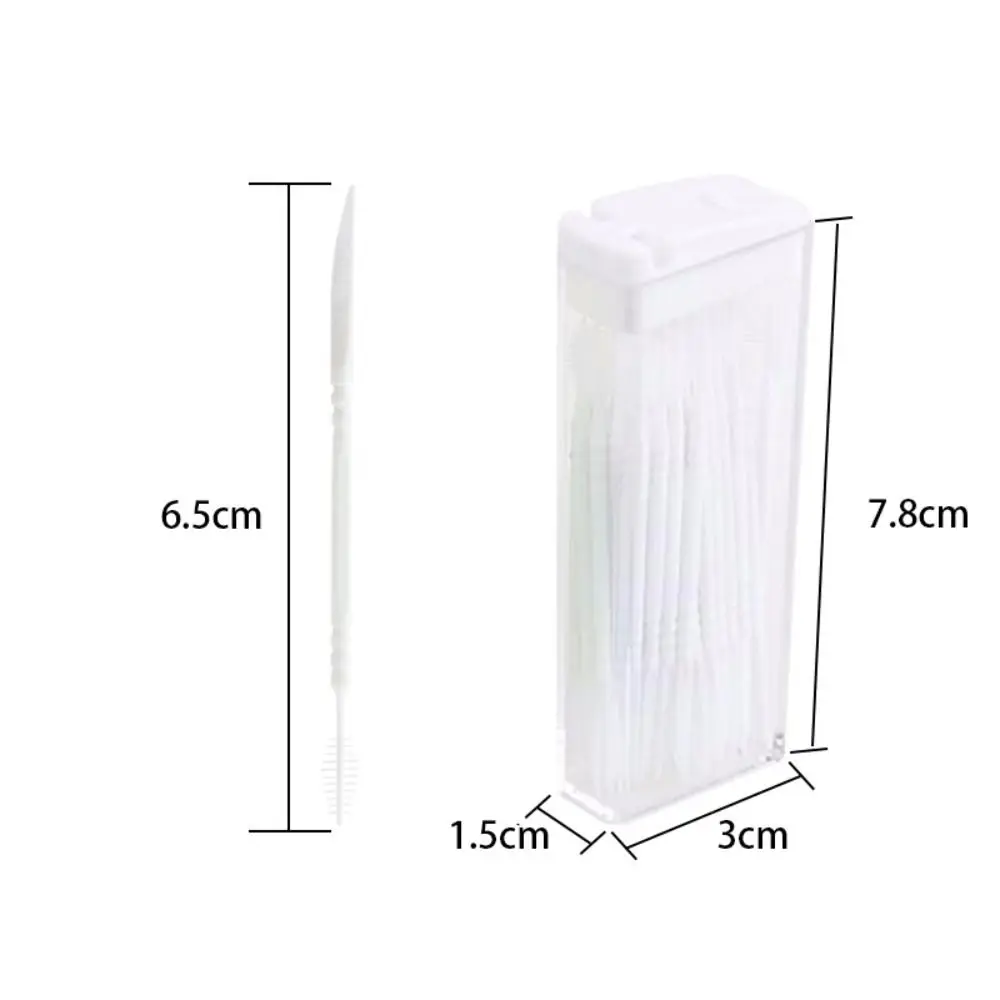 300/60 قطعة المتاح المزدوج نهاية مسواك البلاستيك المحمولة عظم السمك على شكل فرشاة بين الأسنان تنظيف الفم العناية باللثة