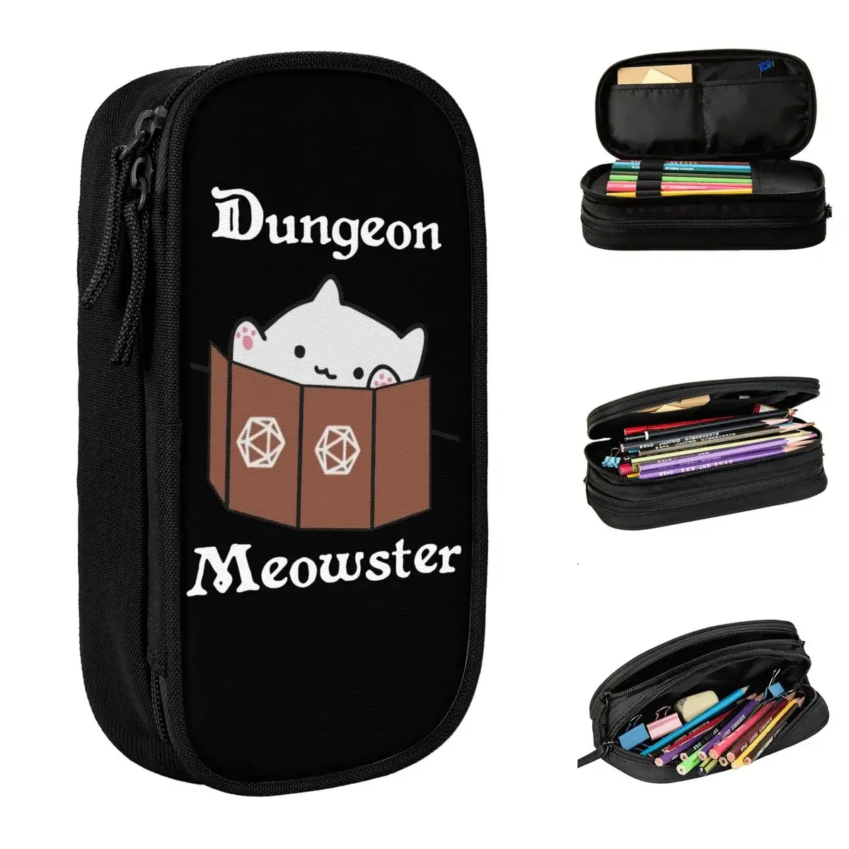 

Dungeon Meowster Pencil Case Lovely Dungeon Dragon Pen Bag Student Large Storage Students School Cosmetic Pencil Box