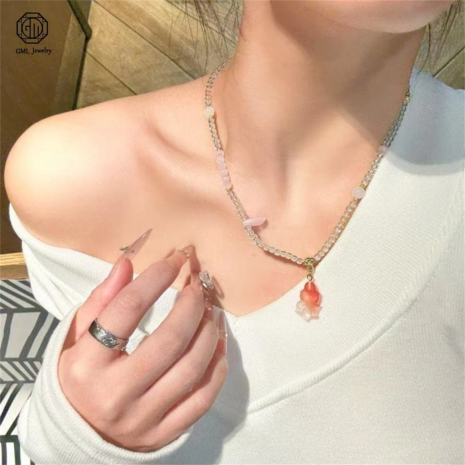 

Koi Fish Pendant Necklace Like Fish In Water Vintage Style Smooth Swimming Success Symbol Unisex Jewelry Gift