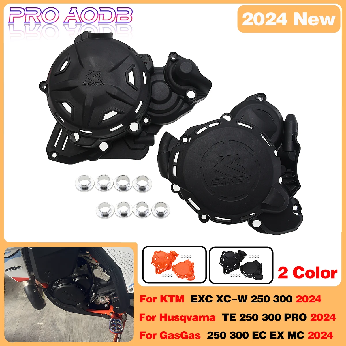 

2024New Motocross Clutch Cover Ignition Protector Guard For KTM 250EXC 300EXC 250XCW 300XCW Husqvarna 250TE 300TE PRO 2T 250 300