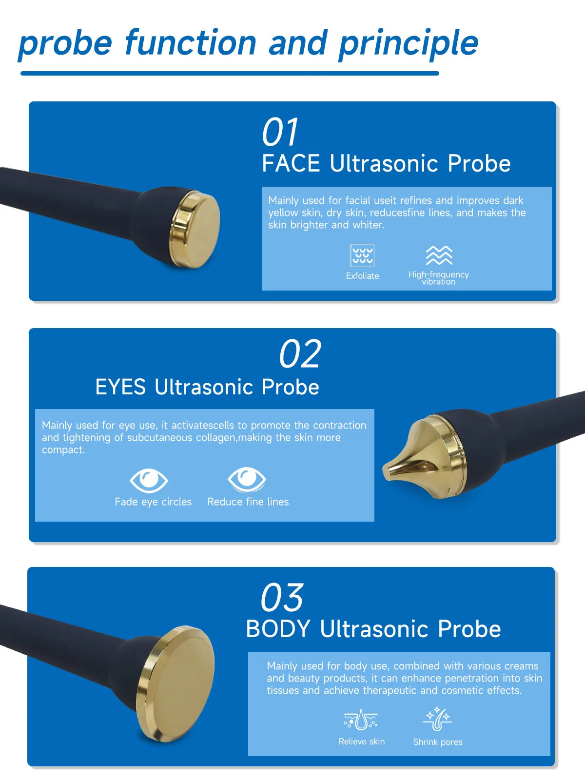 3 In 1 Ultrasone Gezichtsmachine Anti-Aging Thuisgebruik Oogrimpelmassageapparaat Plasma Sproet Spot Verwijderen Huidverzorging Schoonheidsapparaat