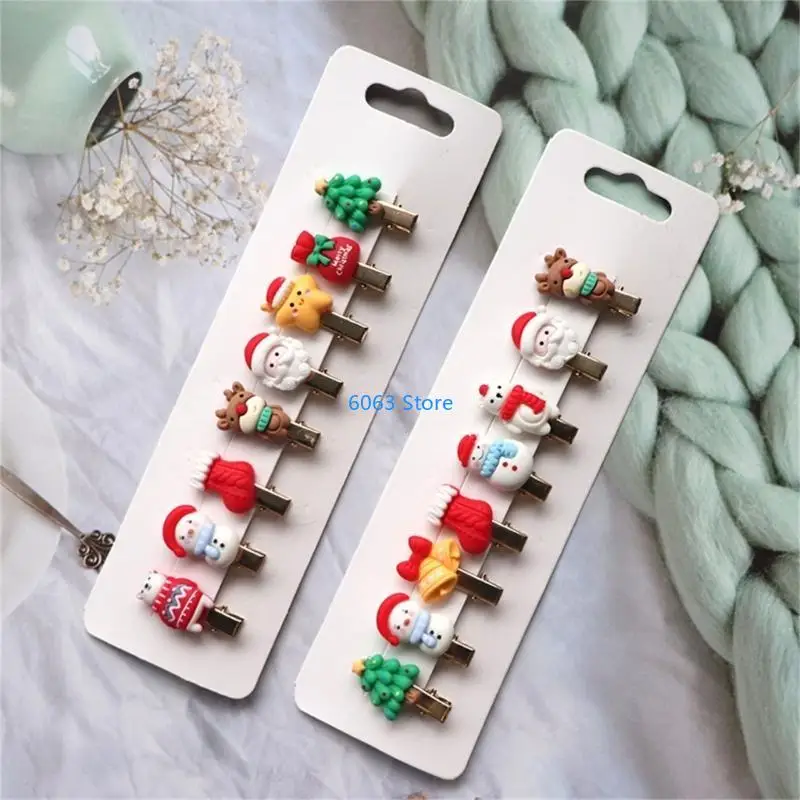 

1 Set Christmas Children's Hair Clips Santa Hair Pin Kids Student Girls Gift