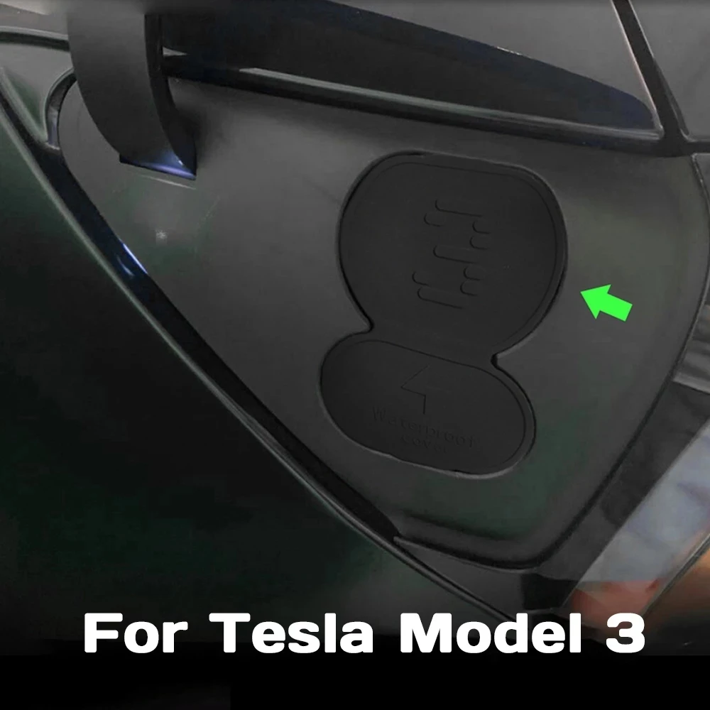 Protector de orificio de cargador de silicona para tesla Model 3/Y, cubierta de enchufe de puerto de carga de coche estándar europeo, cubierta de