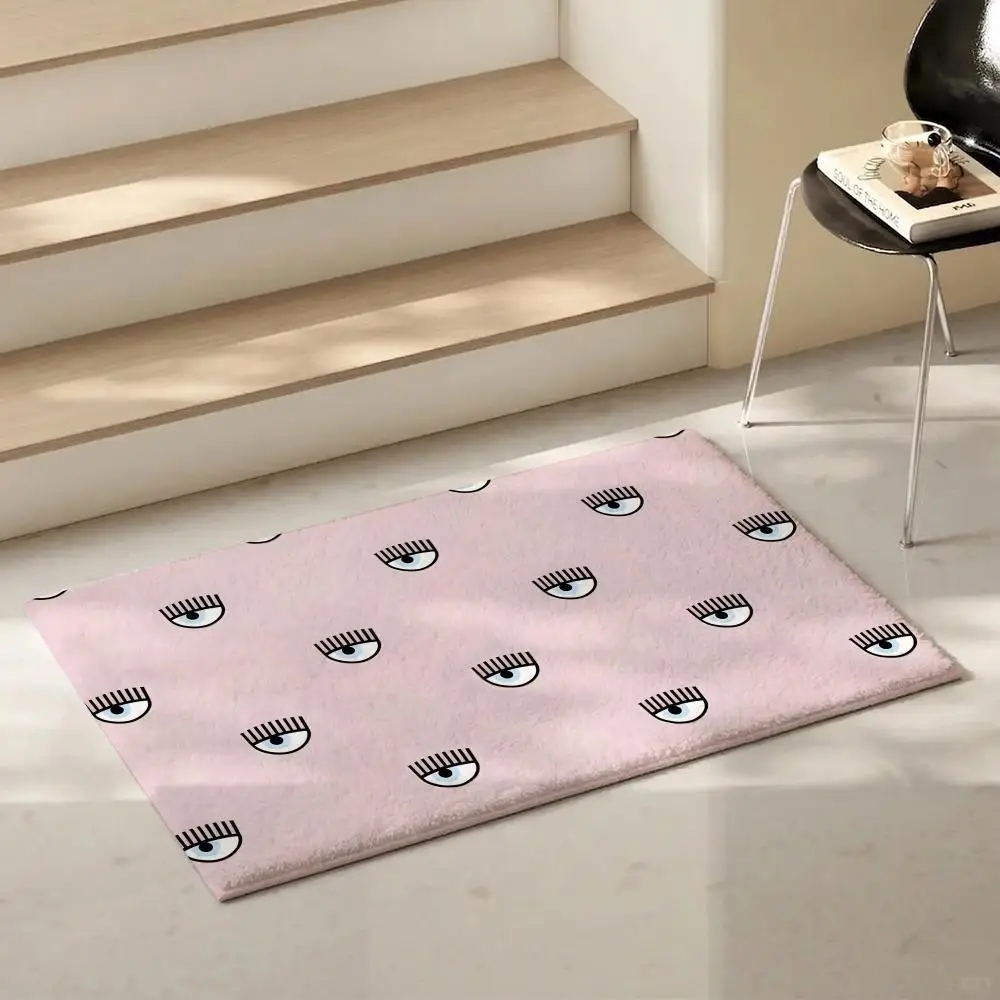 Fashion Icon C-Chiara FerragniS Floor Mat Eco-Friendly Flannel Doormat Non-Slip Odorless Soft Short Plush Indoor Floor Rug