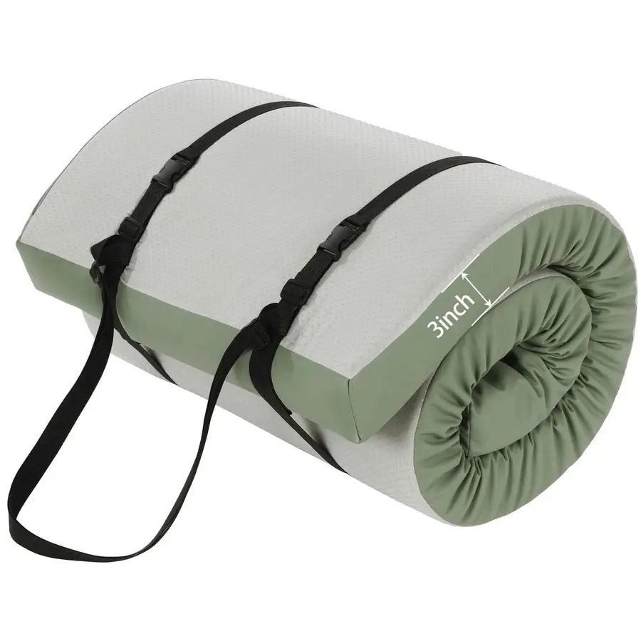 

3 Inch Thick Yoga Mat, Extra Thick Gymnastics Mat With Carrying Handles for Men Women, PU Leather AntiTear Fitness Foam Exercise