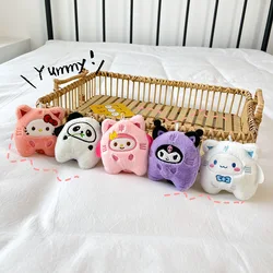 Sanrio Plüschtiere Anime Kawali Kuromi Hallo Kitty meine Melodie Cinna moroll Plüsch Schlüssel bund ausgestopfte Puppe für Kinder Dekoration Geschenk