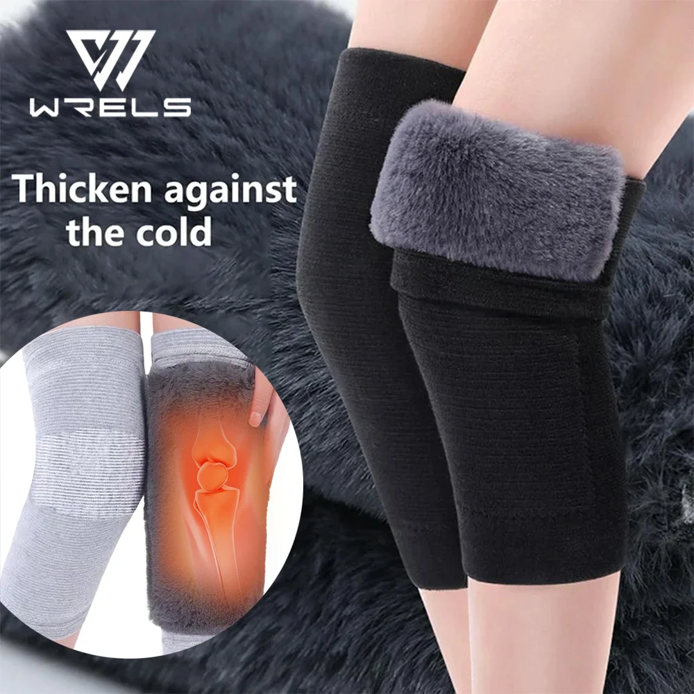 Knee Pads Winter Warm Rabbit Fur Leg Warmers Breathable Windproof Joint Pain Arthritis Knee Protector Women Men Leg Kneepad