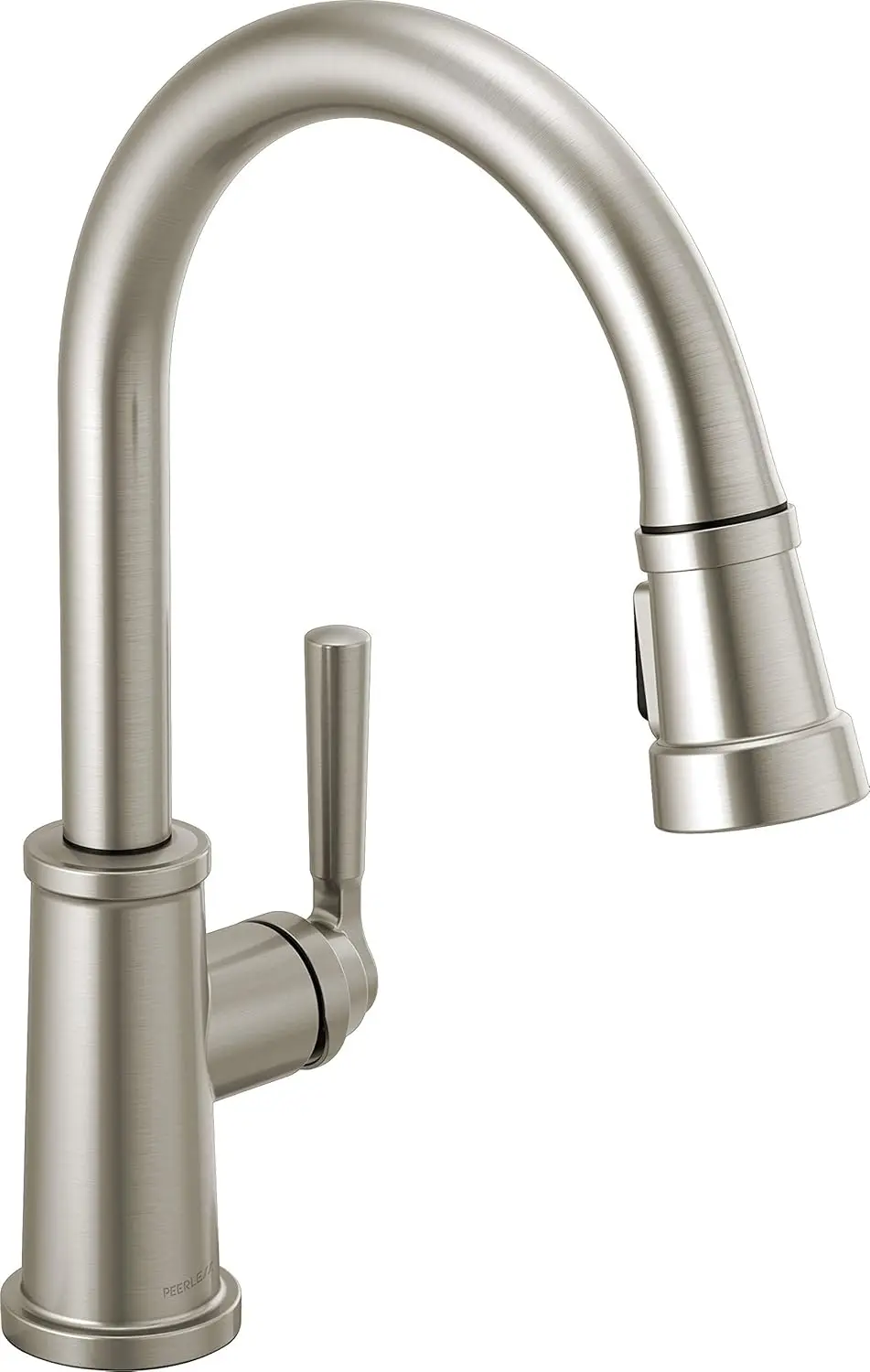 

Contemporary Kitchen Faucet with Pull Down Sprayer, Stainless Steel Construction, Single Handle Design for Easier Use