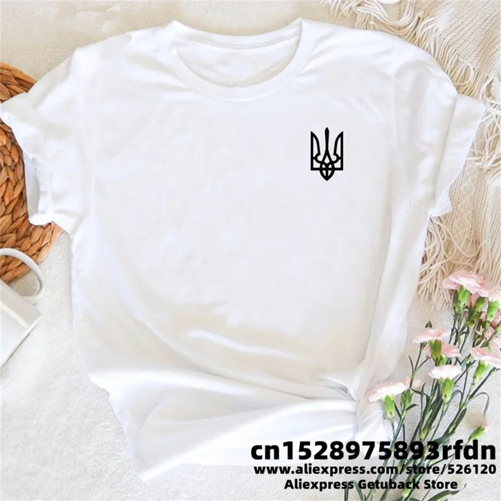 Ukraine T Shirt Woman Clothing Harajuku Pullover O Neck Ukrainian Short Sleeve T-shirt Unisex Female Clothing Top Female Clothes