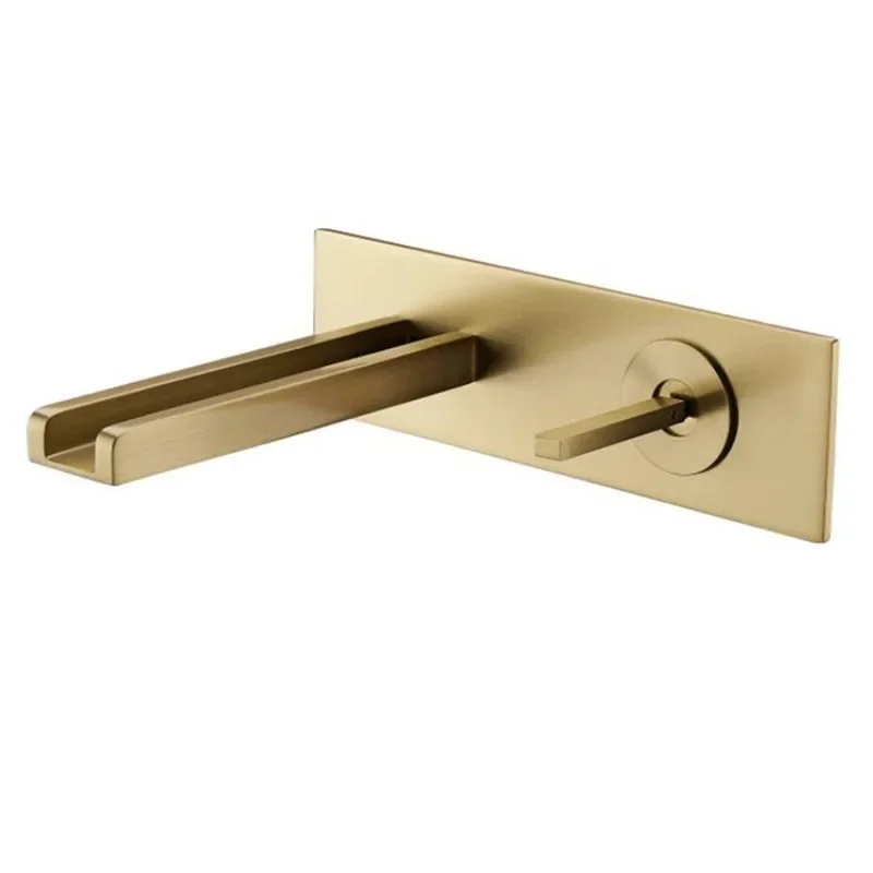 

Ruskin Basin Hotel Faucet Hot and Cold LED Concealed Wall Washbasin Faucet Set AM1010
