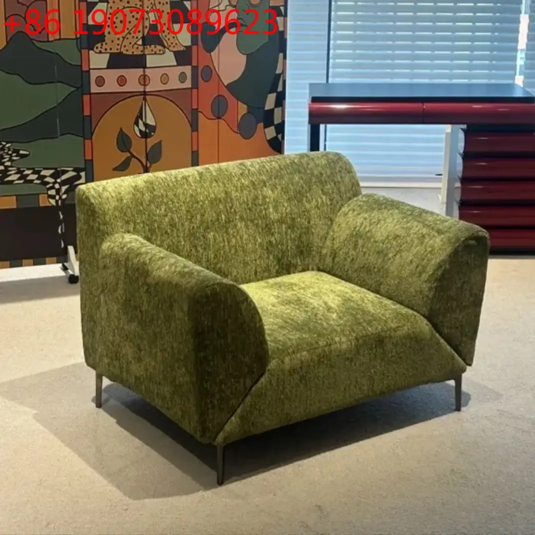 

Light Luxury Minimalist Solid Wood Sofa Chair Rotatable Armrest Hotel Home Homestay Single Function Sofa