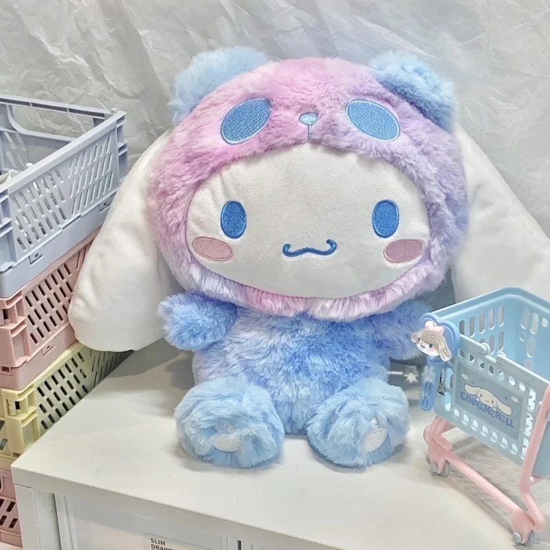 Oryginalna pluszowa lalka Kuromi Cinnamoroll 22 cm Kolorowa seria panda w przebraniu Kawaii Anime Toy Room Decoration Surprise Gift