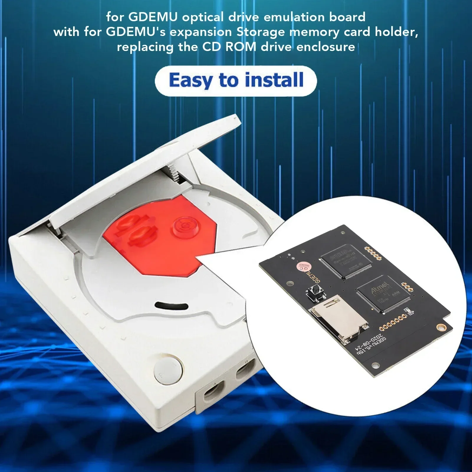 หรือ GDEMU ออปติคอลไดรฟ์จําลอง V5.15b การ์ด Mount Kit สําหรับ SEGA Dreamcast เกมคอนโซล VA1 โฮสต์สีแดง