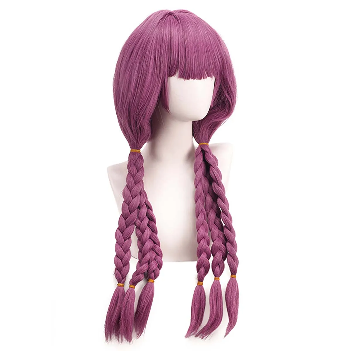 المرأة أنيمي فريرين في جنازة تأثيري نهاية لعب الأدوار الأرجواني مضفر طويل H شعر مستعار