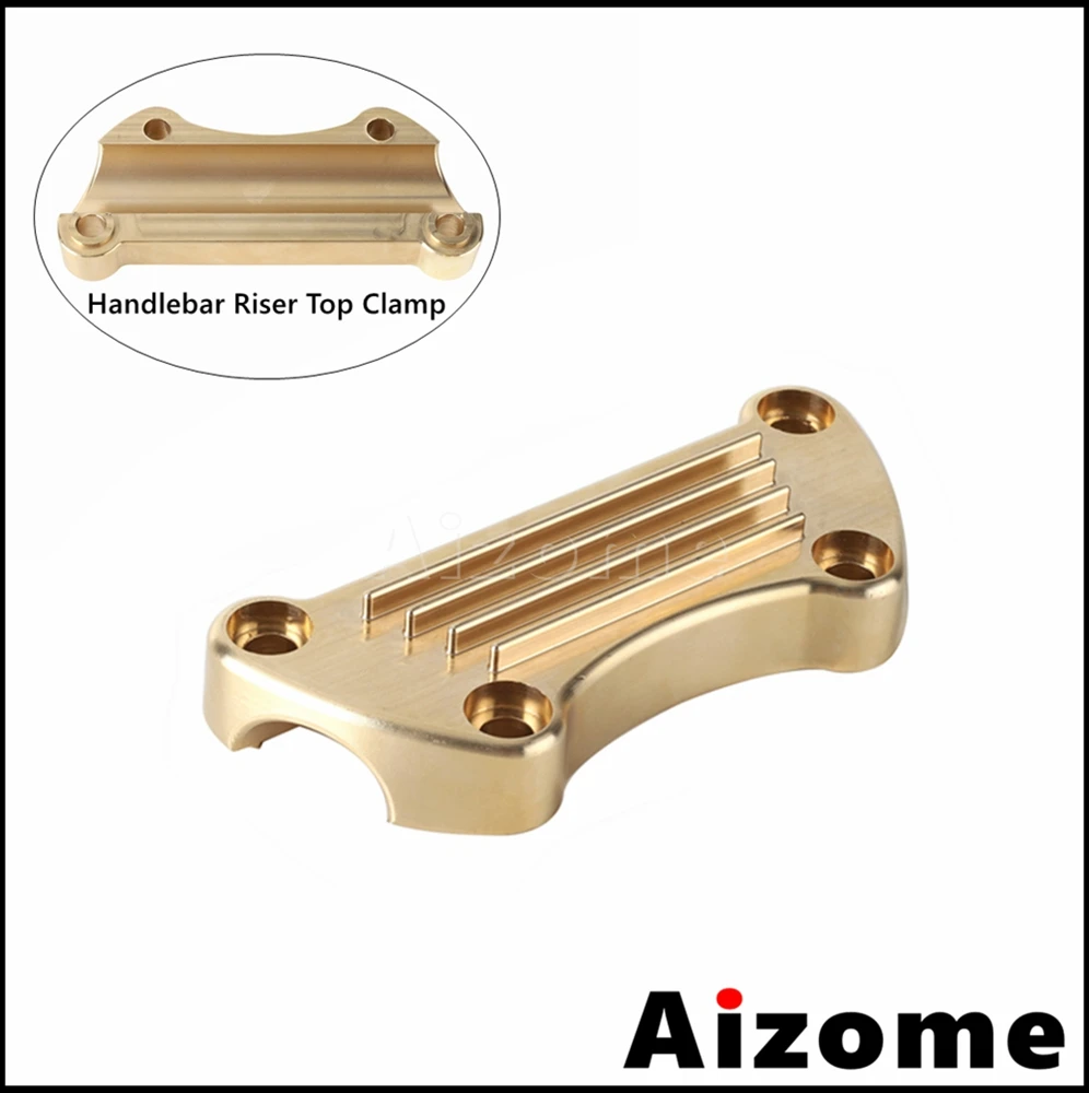 

25mm Brass Handlebar Riser Top Cover Clamp For Harley Super Glide Wide Glide Sturgis Belt FXB Sportster 883 1000 1200 1980–2017