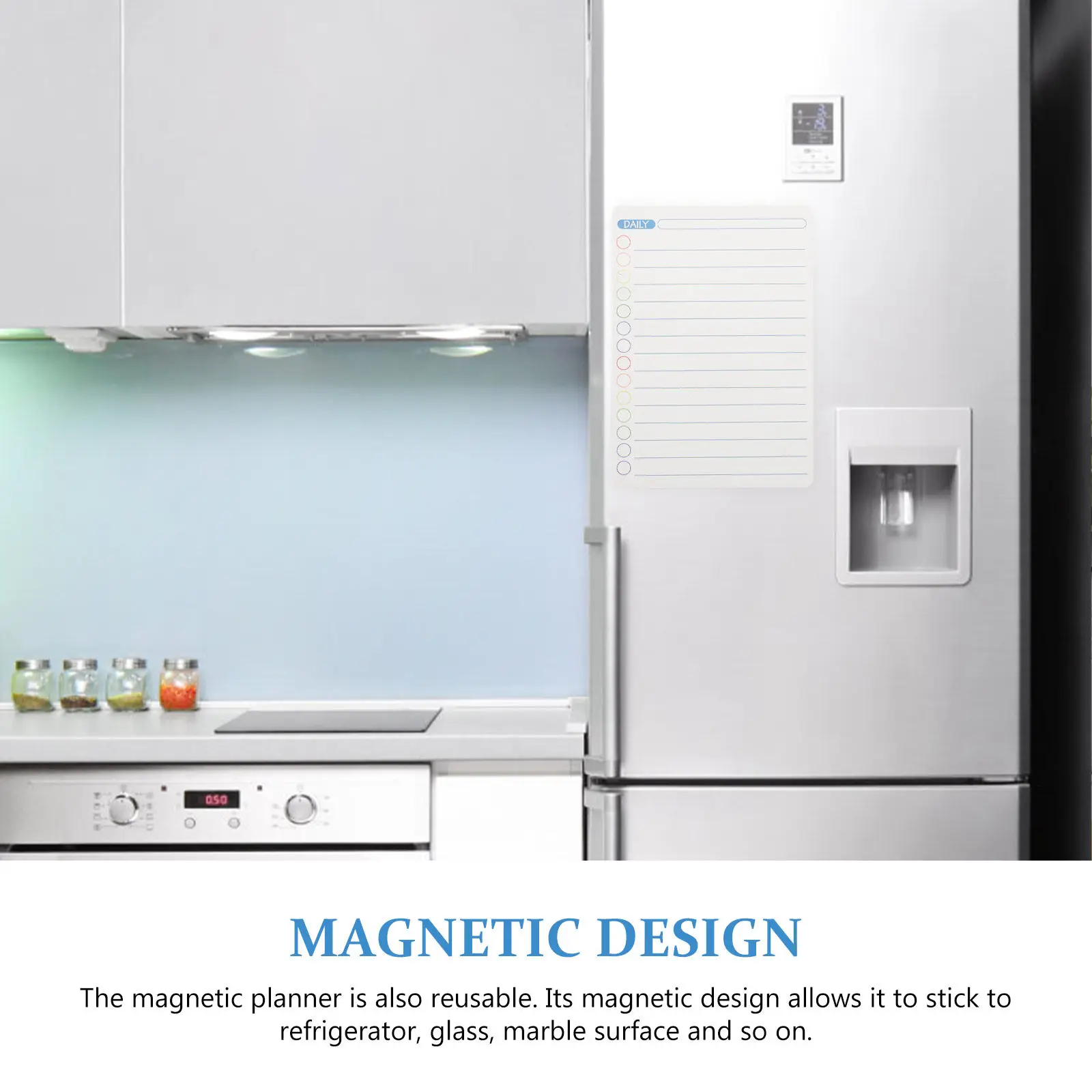 

Набор из 6 магнитных планеров-досок для холодильника: еженедельный и ежедневный планировщик, многоразовая таблица задач, белая доска для домашней организации
